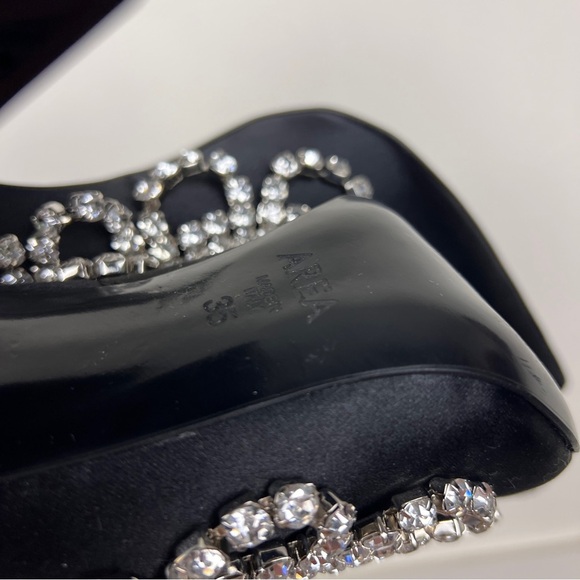 AREA New York Scallop Crystal Pointed Toe Heels - Picture 9 of 10